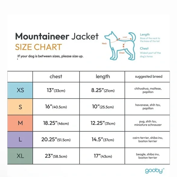 gooby Mountaineer Dog Jacket Blue, Tan, Gray NWT Size XL 100% Nylon - Picture 15 of 16